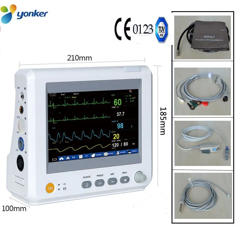

TUV&CE,Sending by DHL,Accessories Completely,7inBlood Pressure ICU Modular Patient Monitor parameter NIBP,S