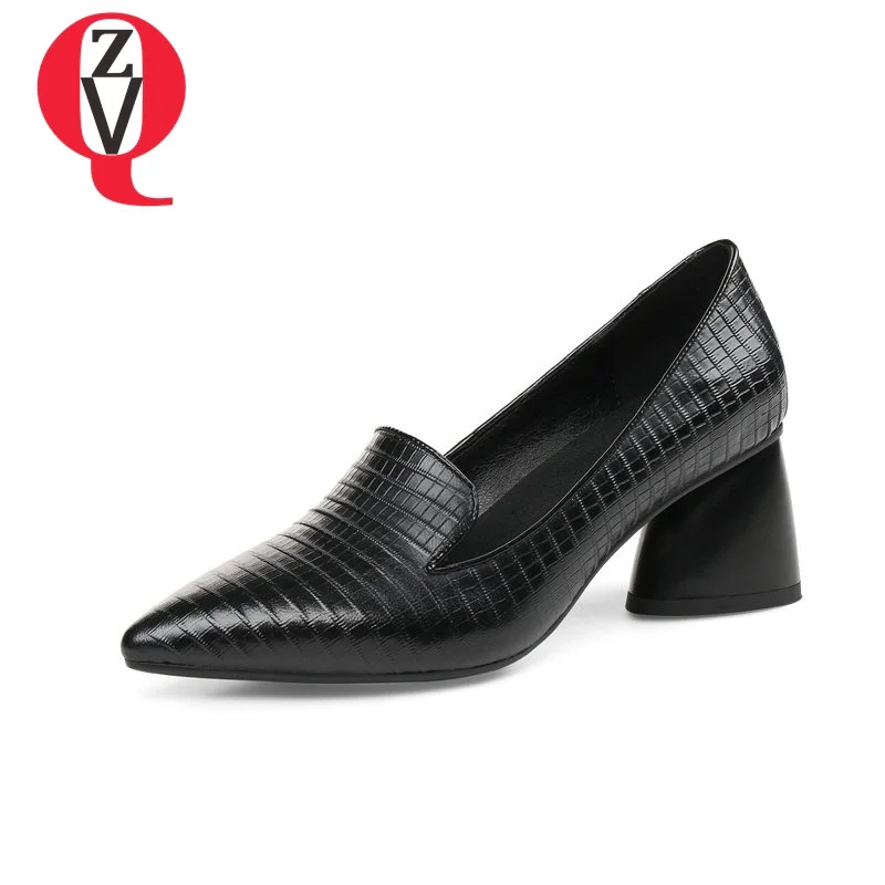 

ZVQ shallow concise dress strong durability pointed toe woman shoes convenient high heels slip-on comfortable woman pumps