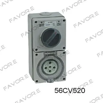 

*20A three phase 5 round pin combination switch with socket 56CV520