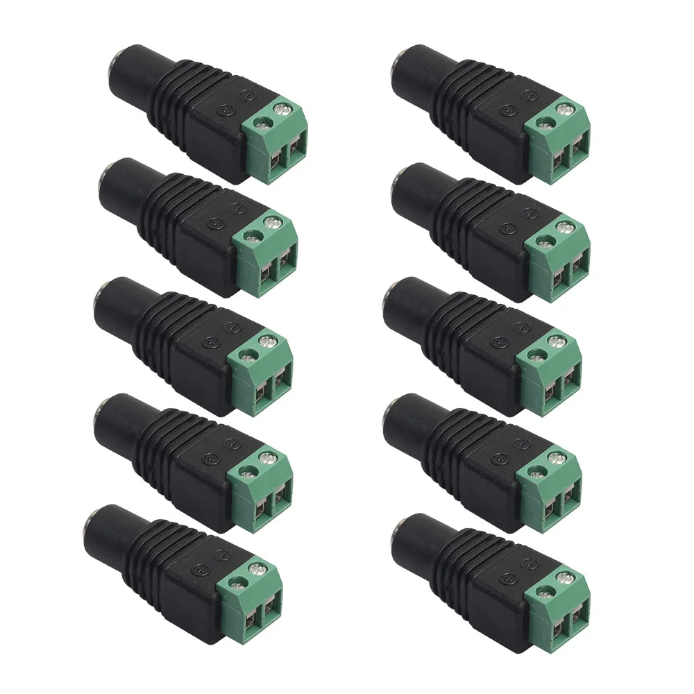 

HL 10pcs DC Power Female Jack Barrel Plug Connector 2.1 x 5.5 mm Adapter Terminal dropshipping Oct.14