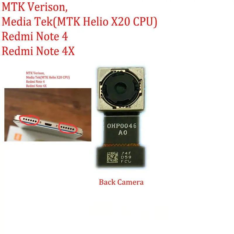 Miphology для Xiaomi Redmi Note 4 4X глобальная версия MTK модуль большой задней камеры