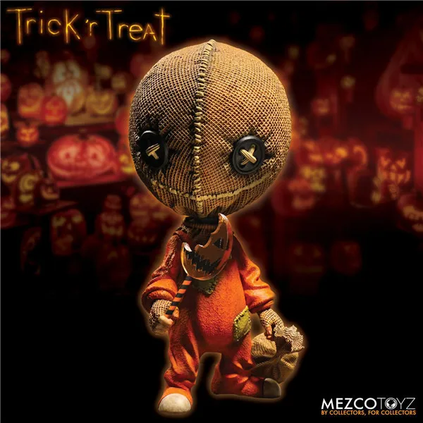 Фигурки из ПВХ Mezco Truco 'r Trattare stitizzato Sam трюк или лечение Хэллоуина модель