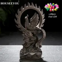 Феникс обратного потока ладан держатель горелки фарфор водопад печь Арома дым Encens курильница медитация Йога дзен комната