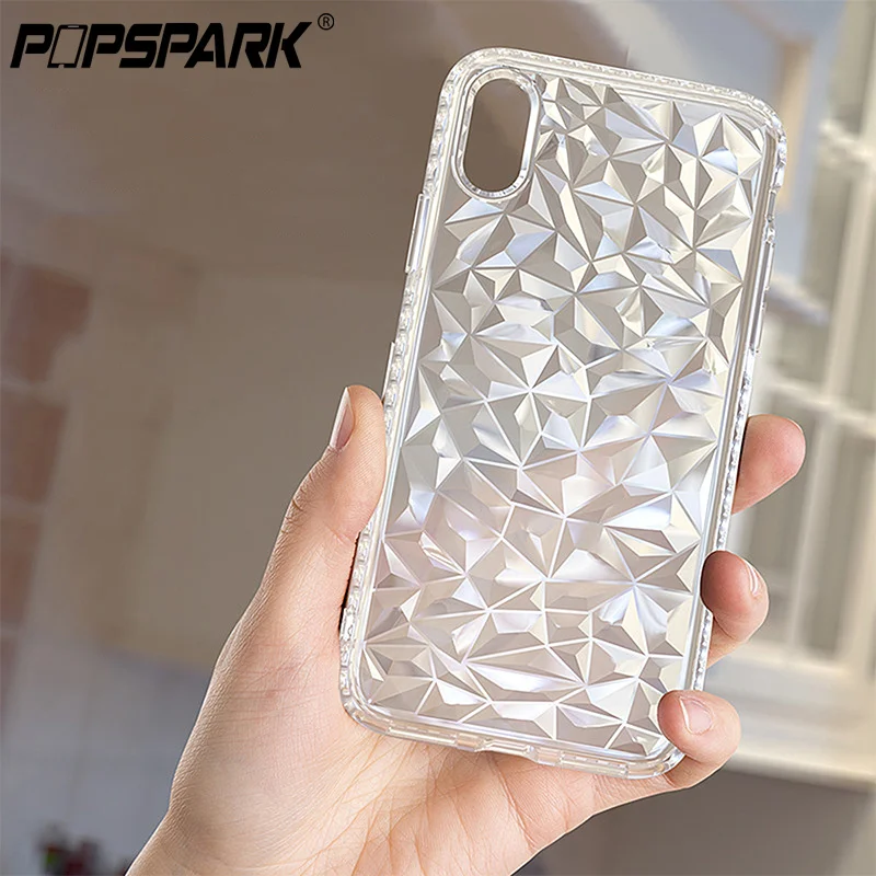 

Mobile Phone Case for iphone X 7 6 8 plus cases cover for iphone Xs Max XR Diamonds transparent color Slim TPU Back Case shell