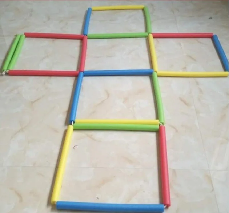 Tanie Dzieci sensie zabawa gąbka skok kraty sportowe skok drabina linowa na świeżym powietrzu dla rodziców i gra dla dzieci skok zabawki