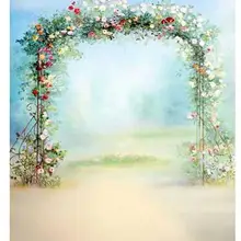 Пользовательские виниловые ткани Фэнтези Цветы Свадебные двери фотографии фоны для детей принцесса фотостудия Портретные фоны