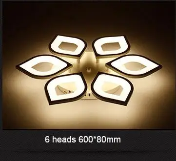 Lican Modern led ceiling Chandelier lights for living room bedroom Plafon home Dec AC85-265V White Led Chandelier Lamp Fixtures - Цвет абажура: 6 heads