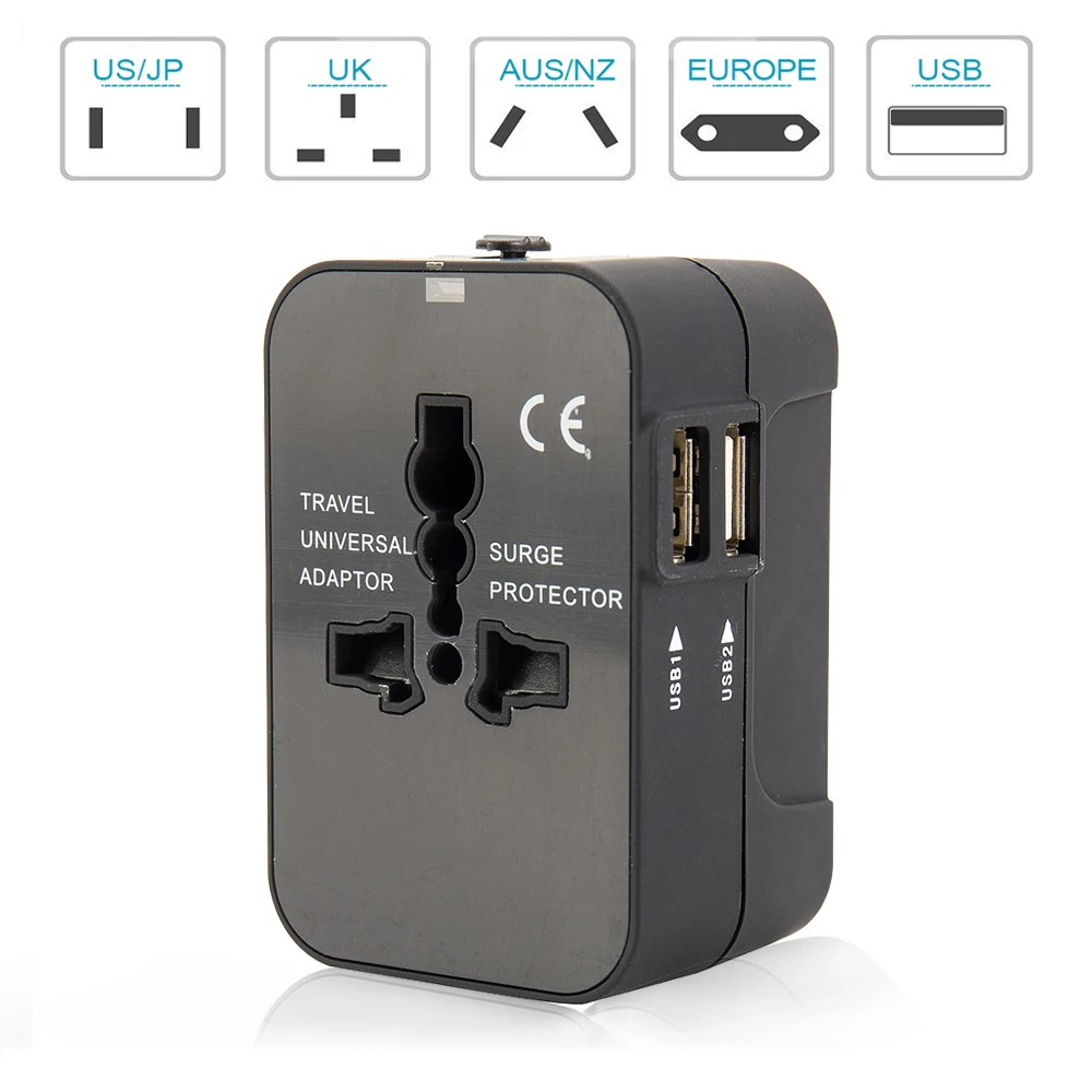 

Electric Plug power Socket Adapter International travel adapter Universal Travel Socket USB Power Charger Converter EU UK US AU