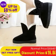 2019 Fashion Women Boots Winter Faux Suede Ankle Boots Women Slip On Flat Shoes Female Warm Fur Snow Boots Women Big Size 35-42 2019 Fashion Women Boots Winter Faux Suede Ankle Boots Women Slip On Flat Shoes Female Warm Fur Snow Boots Women Big Size 35-42