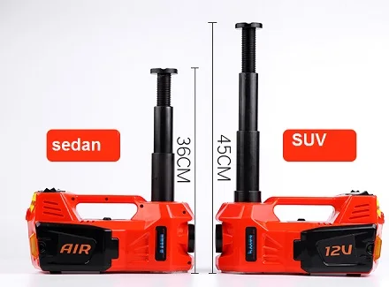 360-450MM 3TON 12V двойного назначения электрический гидравлический домкрат комплект с воздушным накачивающий насос для седан, светодиодный светильник, Электрический гаечный ключ лебедка