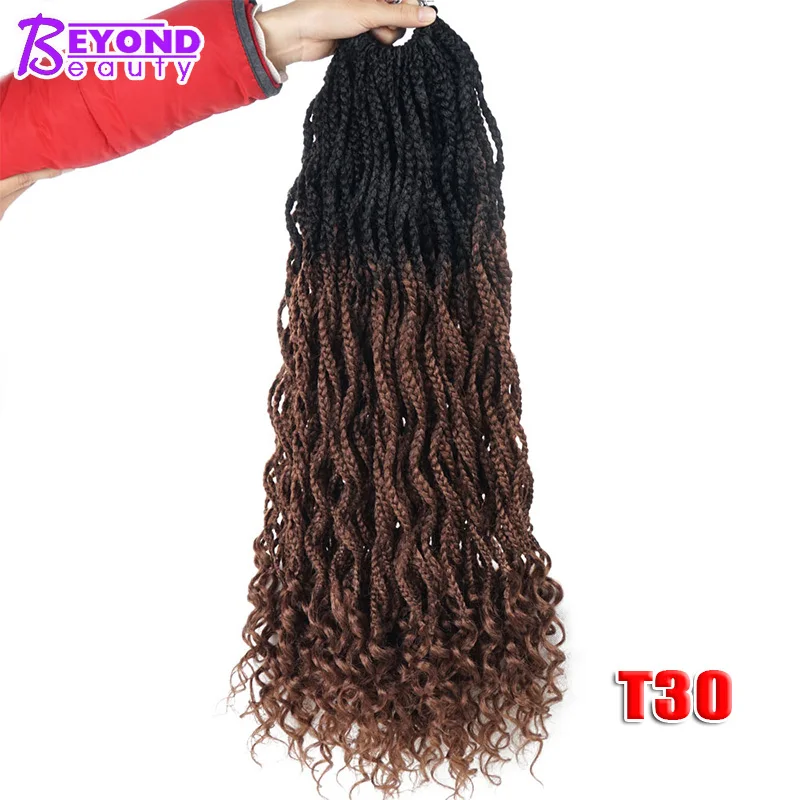 Beyond beauty Goddess Box косы кудряшки для наращивания синтетические косички для наращивания плетение волос черного цвета оптом - Цвет: T1B/30