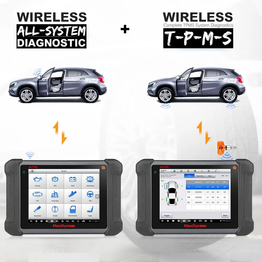 Autel MaxiSys MS906TS TPMS Программирование автомобиля диагностический инструмент AUTEL OBD2