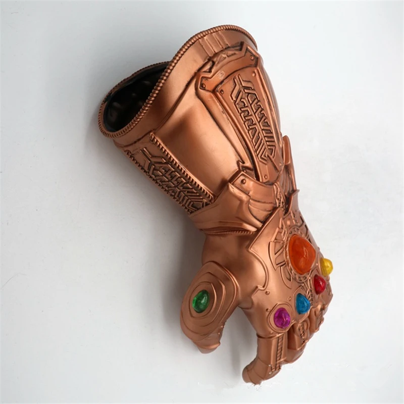 Endgame Thanos Infinity Gauntlet костюмы для косплея Бесконечность камни светодиодный перчатка с крагами светодиодный светильник
