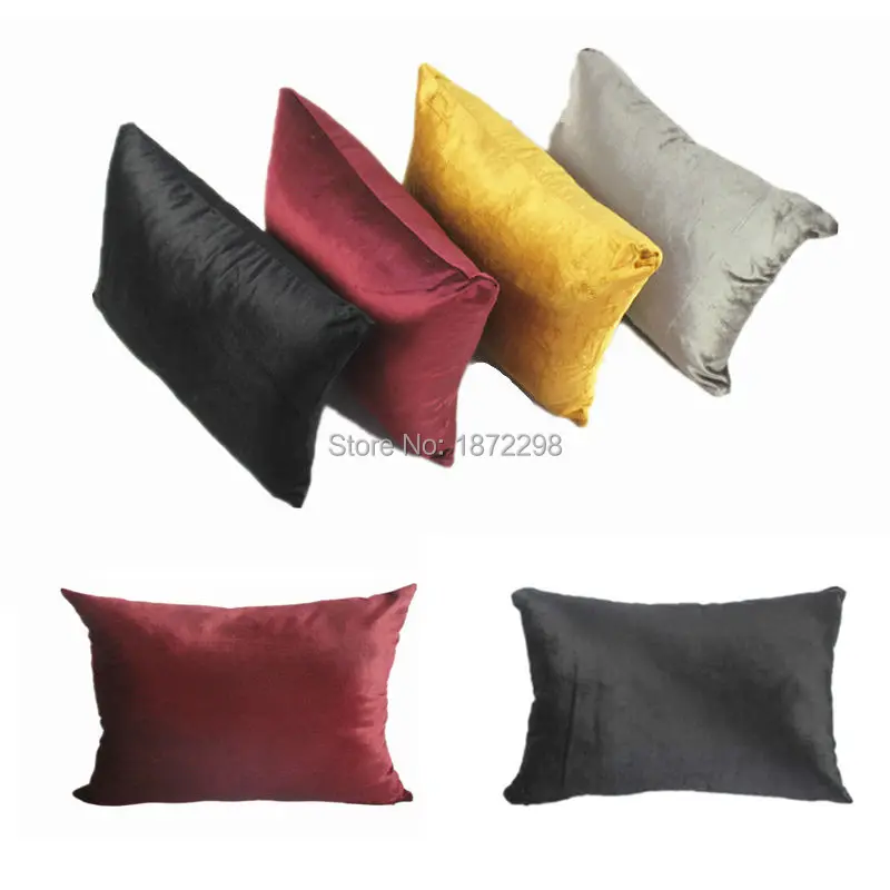 

Free Shipping custom 30cm X45cm 35cm X50cm 40cm X60cm 70cm X70cm Cotton/Rayon Plain Velvet Cushion Cover HT-CRVDC-01-L