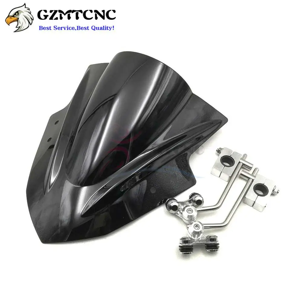 

Motorcycle Windshield Windscreen w/ Adjustable Bracket Airflow Wind Screen for Honda Hornet CB600 CB750 CB900 CB919 CB250 CB400