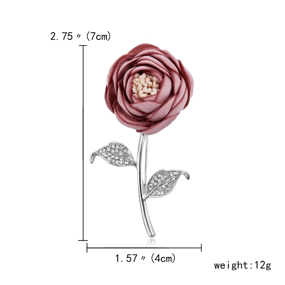 Горячая Ручная работа цветок брошь, значок на булавке ткань цветок Мода ювелирные красивые аксессуары вечерние, свадебные