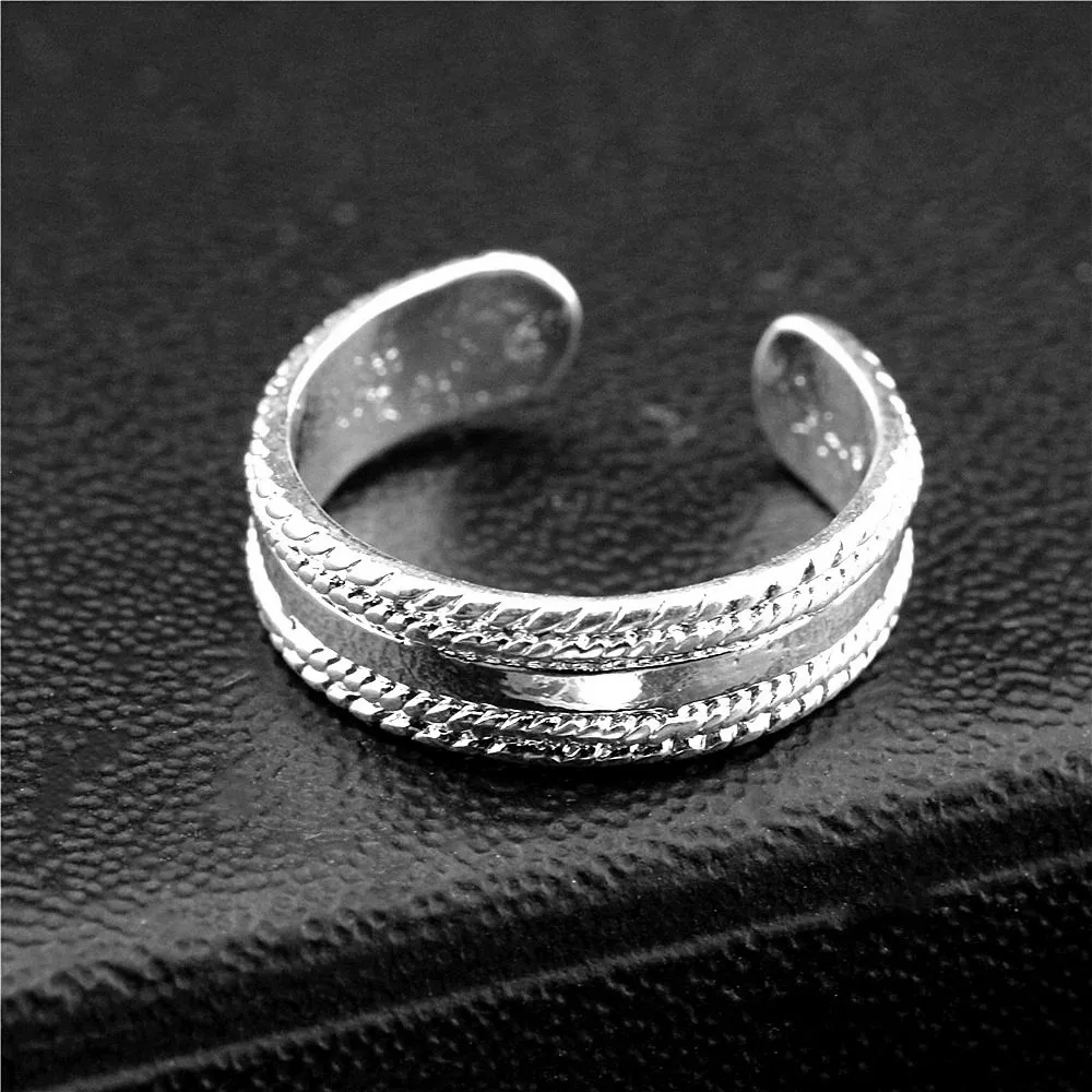 

2018 Simple and stylish Cut flowers Pattern Silverware adjustable foot ring for Women's feet jewelry