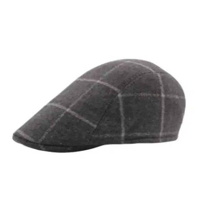 plaid wool cap