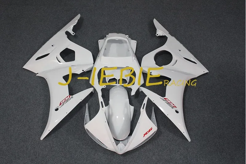 

White Injection Fairing Body Work Frame Kit for Yamaha YZF R6 2003 2004