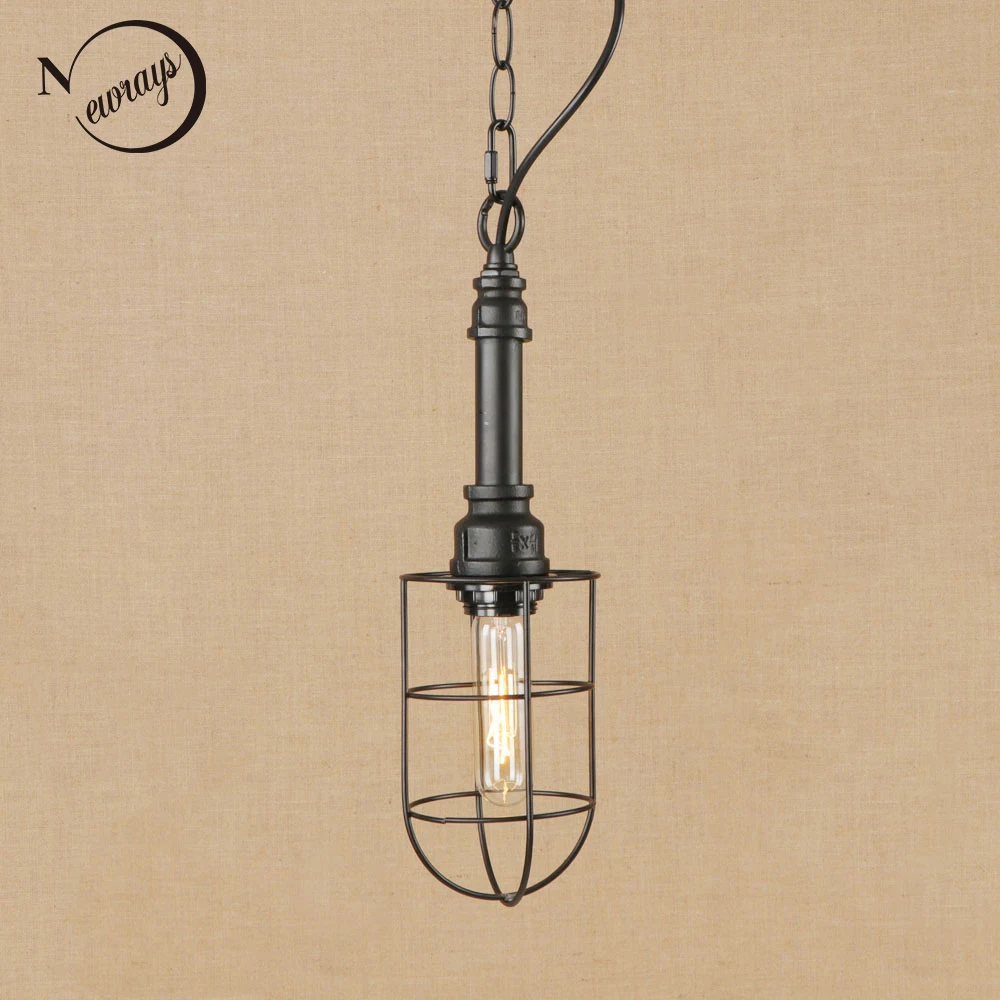 Industrial retro iron black hanging lamp LED Pendant Light Fixture E27 220V For dining room bedroom study hotel restaurant cafe Industrial retro iron black hanging lamp LED Pendant Light Fixture E27 220V For dining room bedroom study hotel restaurant cafe