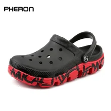 Pheron/мужские сандалии на деревянной подошве; Повседневная летняя обувь; мужские модные Вьетнамки; мужские кожаные сандалии; легкая пляжная обувь; Schoenen Mannen