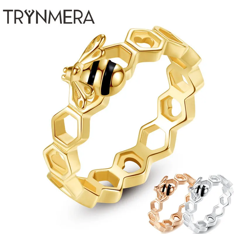 Bee Anel 925 Стерлинговое Серебро пчела соты проложить Шарм Бусины Fit Pandora браслет
