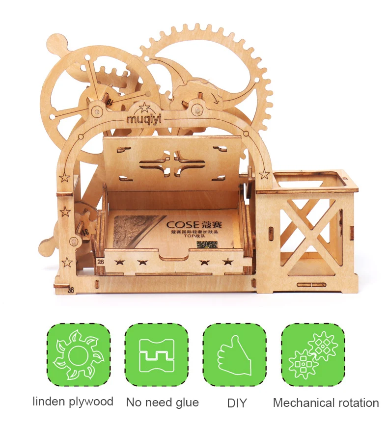 DIY 3D деревянная игра-головоломка подарок и держатель ручки и коробка для хранения для детей ребенок друг модель строительные наборы популярные игрушки деревянные игрушки для детей