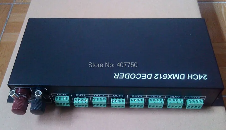 

free shipping to North America dmx decoder 4wires 12V/24v 24 channels used for led light control 2pcs/Lot
