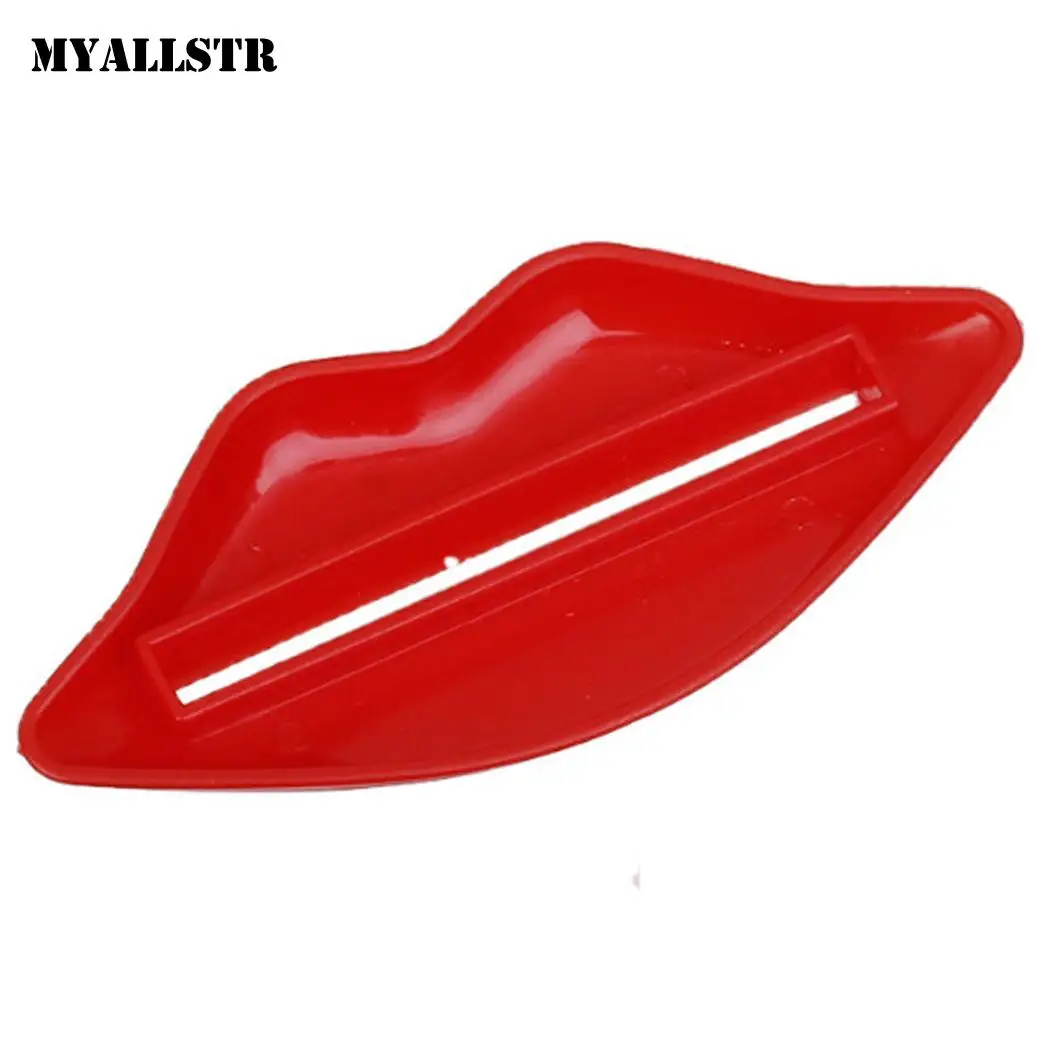 Durable Cute Mouth Shape Toothpaste Squeezer Red Home Dispenser