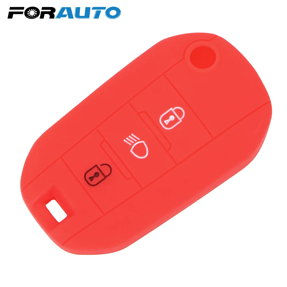 

3 Buttons Remote Car Key Case Flip Silicone Key Shell Cover Fob For Citroen C2 C3 C4 Picasso Xsara C5 C6 C8 Key Protect Bag