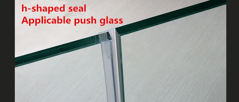1M Shower Bath Screen Glass Door Silicone Rubber Window Seal Strip h Shape Gap Curved Flat Clear 6 to 12 mm Weatherstrip (10)