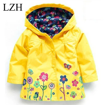 LZH 2017 Spring Autumn Girls Jacket For Girl Windbreaker Boys Jacket Kids Hooded Raincoat Girl Coat & Outerwear Children Clothes