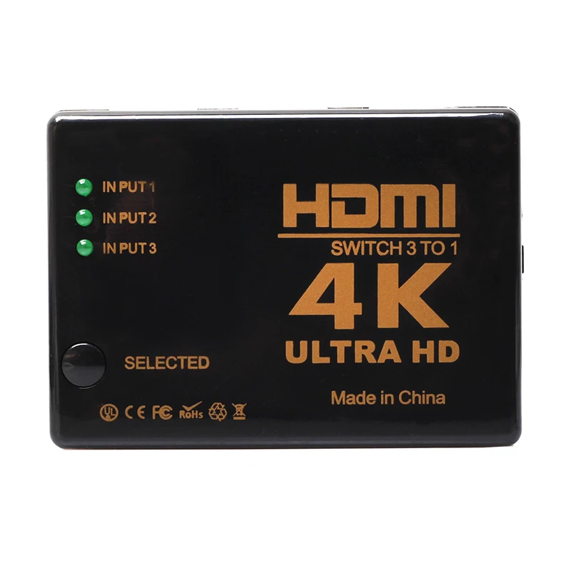 Full HD 1080 p 3 Порты и разъёмы 4 K * 2 Переключатель HDMI адаптер Splitter Box Ultra переключатель