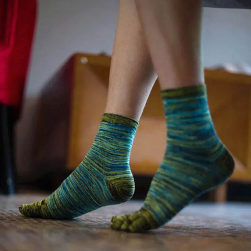 Винтажные повседневные хлопковые носки горячая распродажа удобные носки с отдельными пятью пальцами ног для мужчин повседневные мужские носки Осенняя мужская одежда
