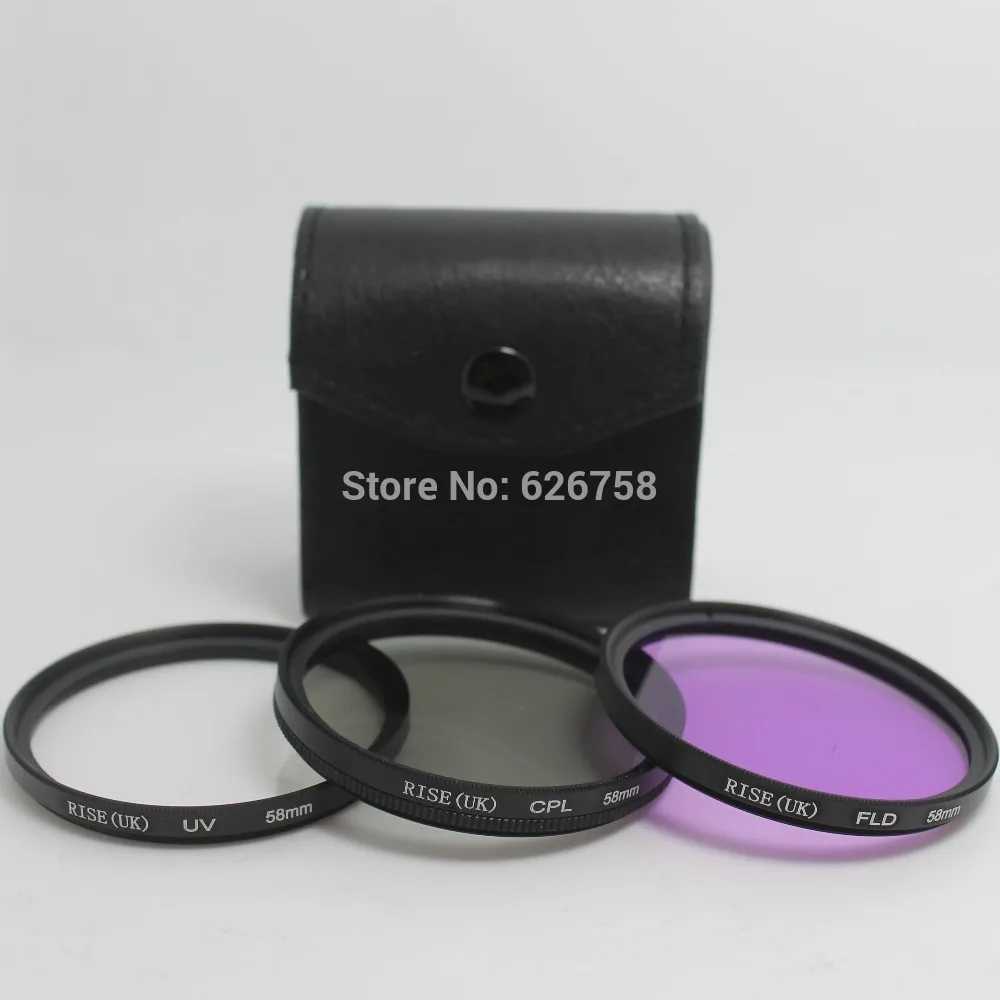 RISE(UK) filtro Polfilter UV FLD CPL + para Canon, nikon D90, D7000