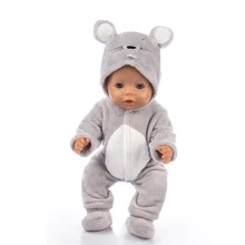 Born New Baby Fit 18inch 43cm Boy Girl Mouse cow powder pig blue pig fox animal doll clothes accessories For Baby Birthday Gift baby pig pig walks