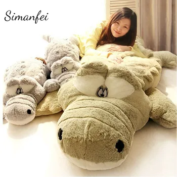

Simanfei Plush Hand Doll Stuffed Toy Creative Cute Crocodile Lying Section Plush Pillow Mat Cartoon Plush Toys Kids Prize Gift