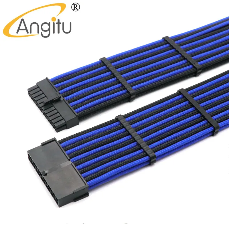 Angitu 4 мм материнская плата 24Pin ATX папа к женскому силовому удлинительному