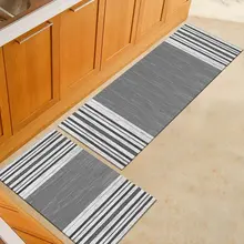 Кухонный коврик против пыли Противоскользящий легко чистится геометрические узоры мягкая и удобная хлопковая подкладка для коврика