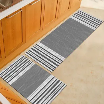 

Kitchen Carpet Anti-dust Anti-slip Easy To Clean Geometric Patterns Soft And Comfortable Cotton Pad Rug