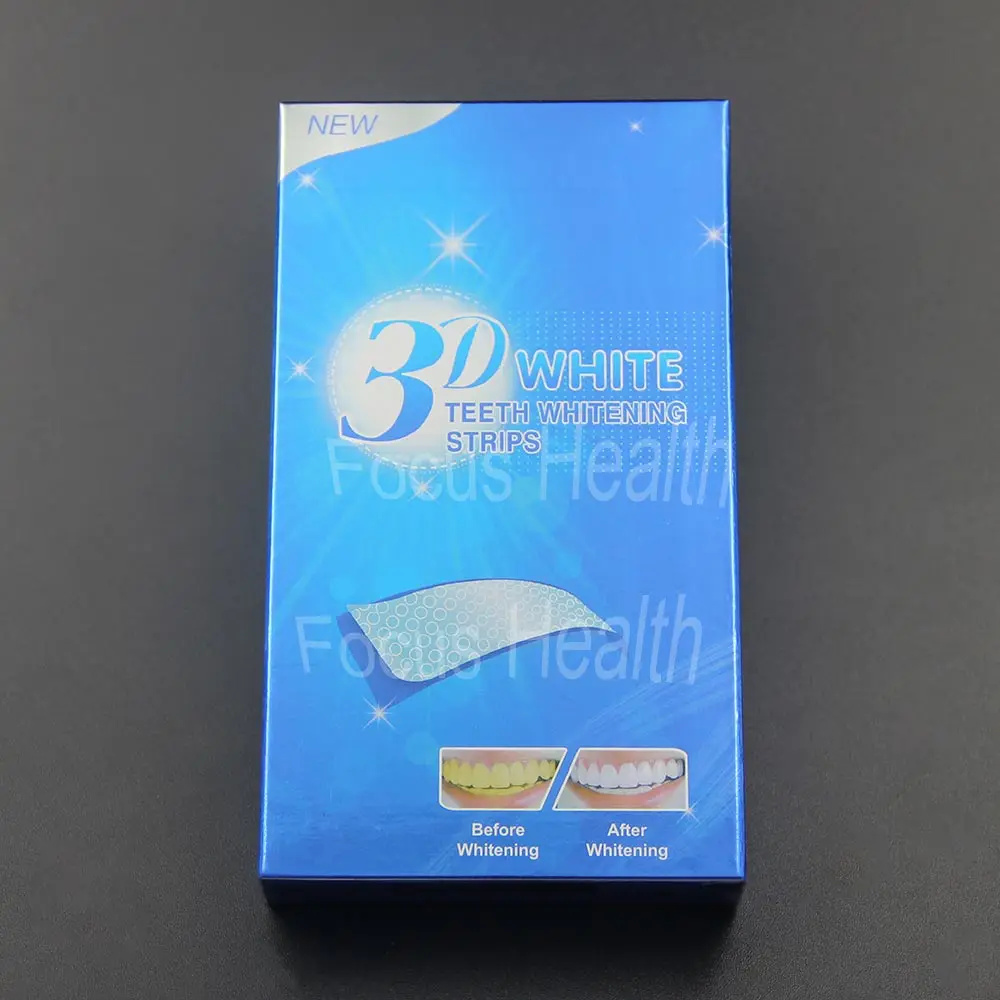 14 Pouches 28 Strips 3D Teeth Whitening Strips Bleach Bright White Dental Bleaching Veneers Tooth Whitener Oral Hygiene Care Color Box