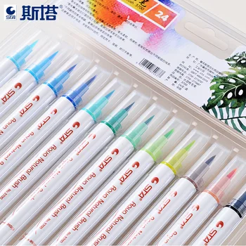 

12/24/36 Colors Calligraphy Pens Set Soft Brush Water-Based Ink Non-toxic Graffiti Manga Drawing Art Marker Fineliner