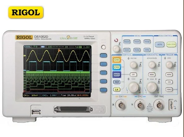 

RIGOL DS1052D 50MHZ Dual Channels 1 External Trigger Channel and16 Channels Logic Analyzer Bench Digital Storage Oscilloscope