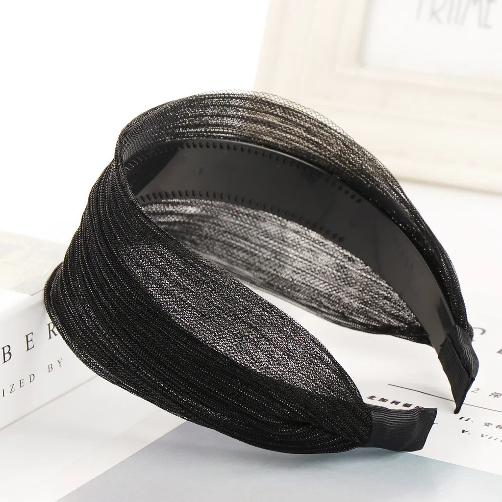 

Style Hairband Top Knot Turban Vintage Elastic Hair Head Hoop Bands Solid Silk Simple Hairband Women Girls Hair Headband 5.15