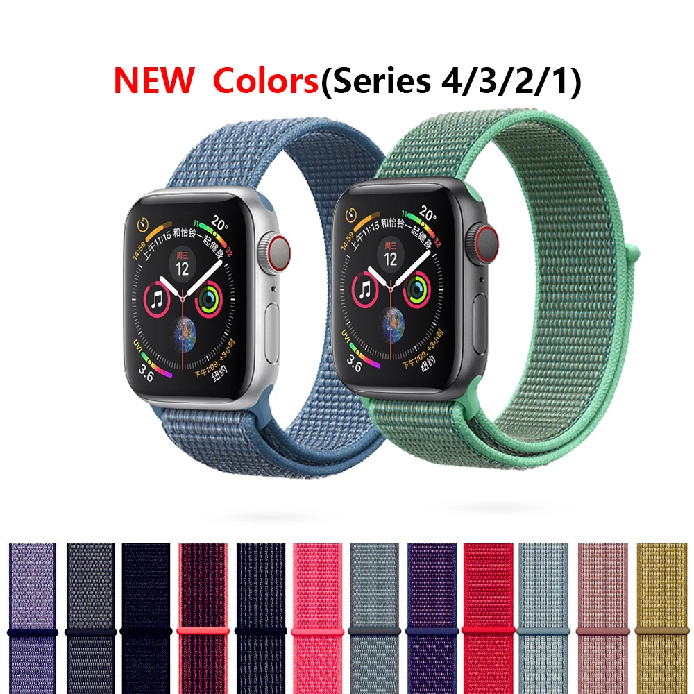 Sport loop Strap For Apple Watch band 42mm 38mm apple watch 4 3 band iwatch band 44mm 40mm correa pulseira 42 44 nylon watchband