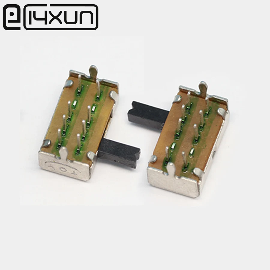 EClyxun 20 шт. SK23D07 8-контактный PCB ВКЛ-ВЫКЛ-ВКЛ 2P3T DP3T миниатюрный скользящий