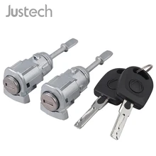 Justech 2 Pcs Closing Locking Cylinder With Keys Fit Car Left Right Door 3B0837167 3B0837168 For VW Passat B5 3B Lupo Door Lock Justech 2 Pcs Closing Locking Cylinder With Keys Fit Car Left Right Door 3B0837167 3B0837168 For VW Passat B5 3B Lupo Door Lock