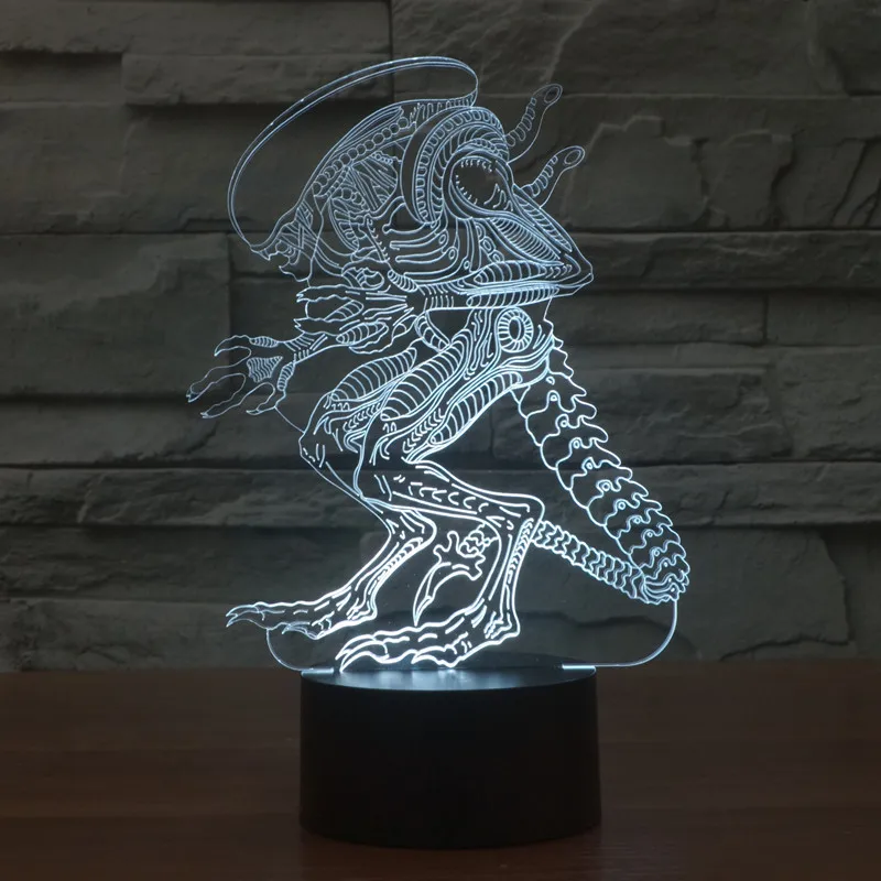 

new different colorful lights LED visual touch switch 3D lamp desk lamp light gradient illusion