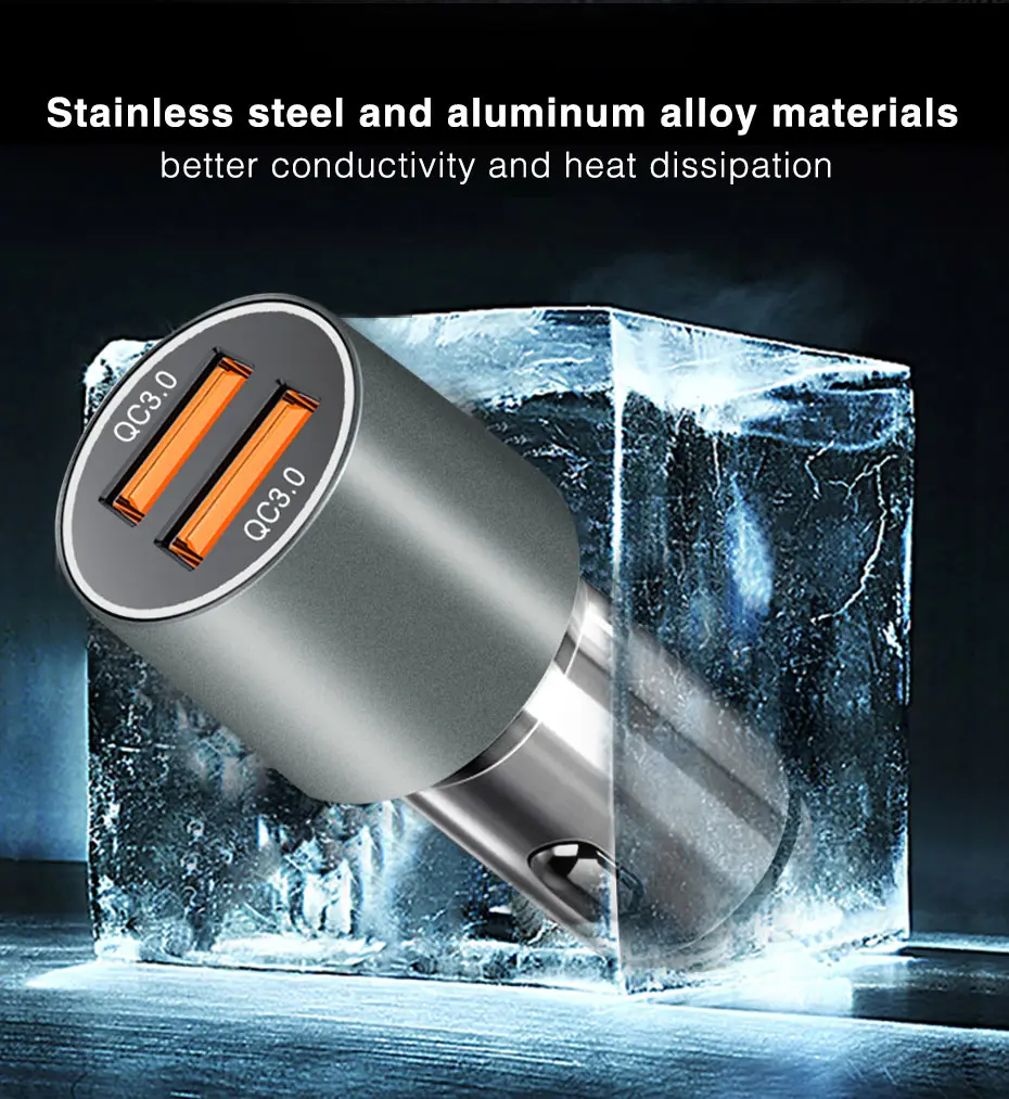 Dual Quick Charge 3.0 USB Car Charger (12)