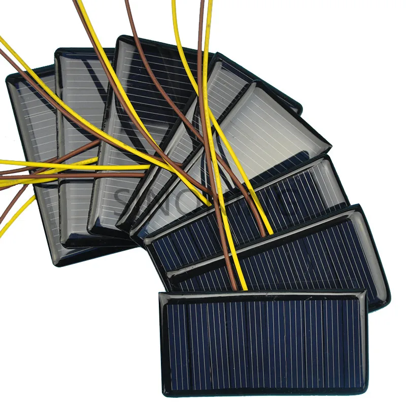 Шт. 5 шт. Солнечная эпоксидная панель поликристаллическая солнечная панель В 5 в 60ма Солнечная DIY перезаряжаемая батарея